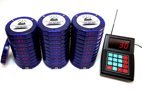 30 Wireless Digital Restaurant Coaster Pager / Guest Table Waiting Paging System