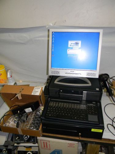 Hp rp3000 pos point of sale computer system, credit card reader, printer, bcr for sale