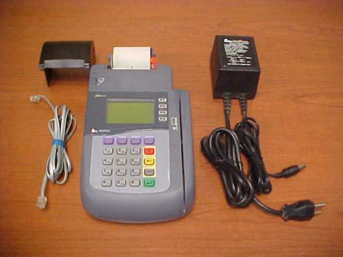 Verifone omni 3300 credit card reader/printer with power adaptor for sale