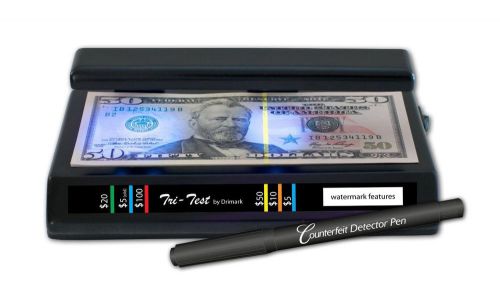 Money Tri-Test Ultraviolet Fake Bill Counterfeit Detection Detector System Tool