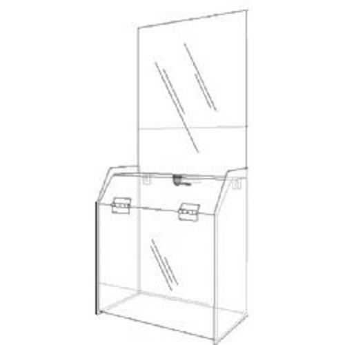 5x9x6 Clear Acrylic Locking Ballot Box Sign Holder    Lot of 4    DS-SBBL-596H-4