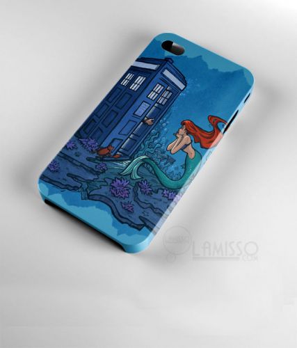Tardis Doctor Who and Ariel Little Mermaid 3D iPhone Case Cover
