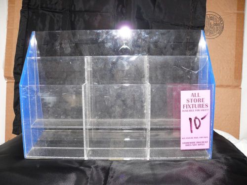 Acrylic durable heavy duty plastic 6 slot 13&#034; business pamphlet wall organizer for sale
