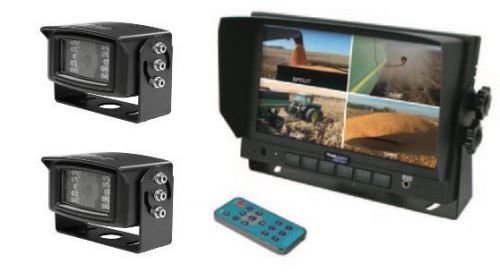 CabCAM Camera Kit, Quad View 7&#034; Color LCD, 2 -27 LED Cameras CC7M2CQR FREE SHIP!
