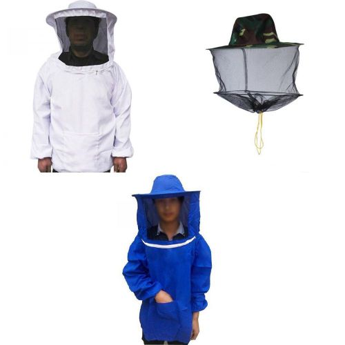 2pcs beekeeping jacket suit + hat anti mosquito bug bee insect for beekeeper for sale