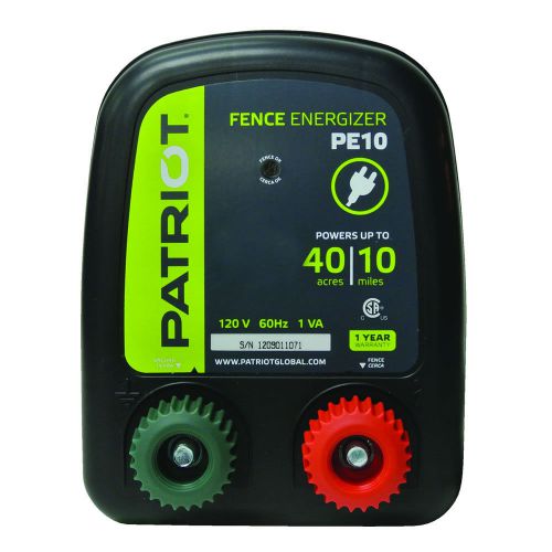 Patriot PE10 AC-Powered Electric Fence Charger