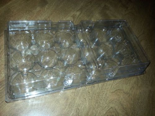 90 Clear Plastic Bi-Fold Extra Large 18 pack Chicken Egg Cartons