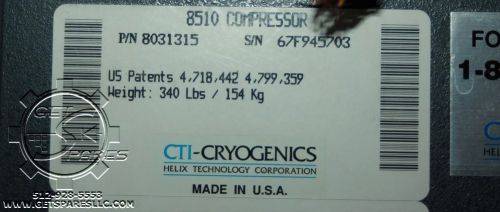 8031315,/ Model 8510 Compressor, 3PH / CTI-Cryogenics,