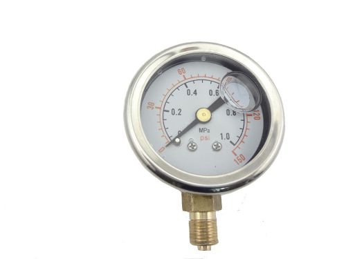 10 pcs of pressure gauge 140 psi 10 bar brass bar, radial connection, bsp 1/8” for sale