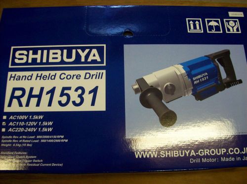 Shibuya RH1531 Hand Held Core Drill - High Quality - 2 Year Warranty - 3 Speed