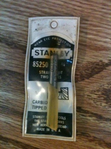 Stanley 85250 Straight Bit 1/4&#034;, 2 Flute, Carbide Tipped.