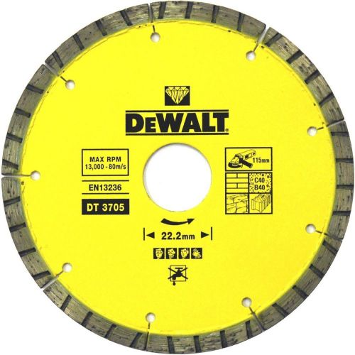 DEWALT DT3705 4.5&#034; 115MM LASER WELDED DIAMOND DISC - CONSTRUCTION MATERIALS