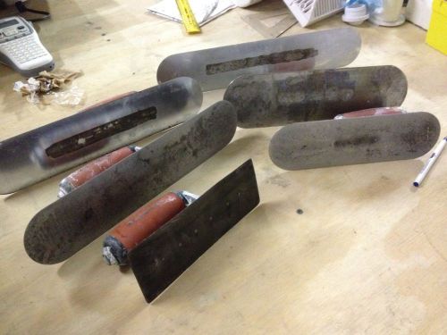 Lot of 6 marshalltown concrete pool finishing tools, used, various sizes for sale