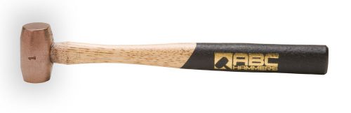 ABC Hammers Bronze/Copper Striking Hammer, 1-LB, 10-Inch Wood Handle, #ABC1BZW