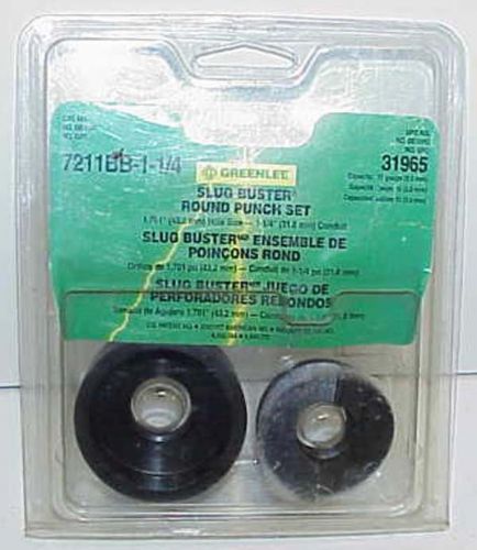 New Greenlee 7211BB 1 1/4 ” Slug Buster Conduit Knockout Die Punch Set 31965 IOB NIP