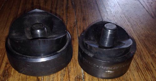 (2) Greenlee 730-M 2&#034; 25/32 &amp; 2&#034; Knockout Punch Large Slugs-see Pics