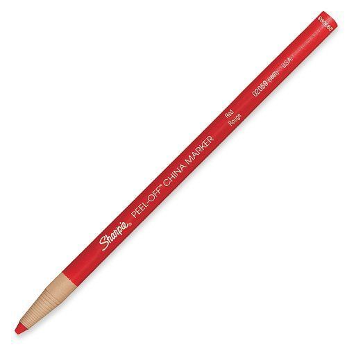 Sharpie peel-off china paper marker - red lead - red barrel - 12 / dozen (2059) for sale