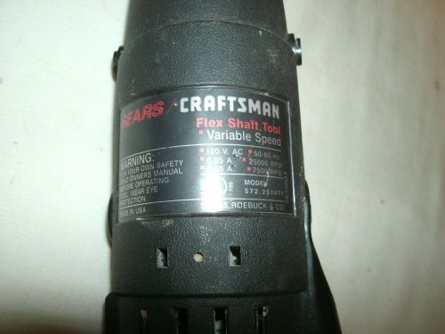Sears craftsman flex shaft tool used works drill buff clean grind sand for sale
