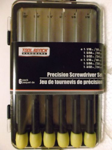 Presision Screwdriver Set.  6 screwdrivers by Tool Bench Hardware. 639277865915