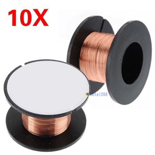 10pcs 0.1mm Copper Soldering Solder PPA Repair Enamelled Reel Weld Wire Roll MT