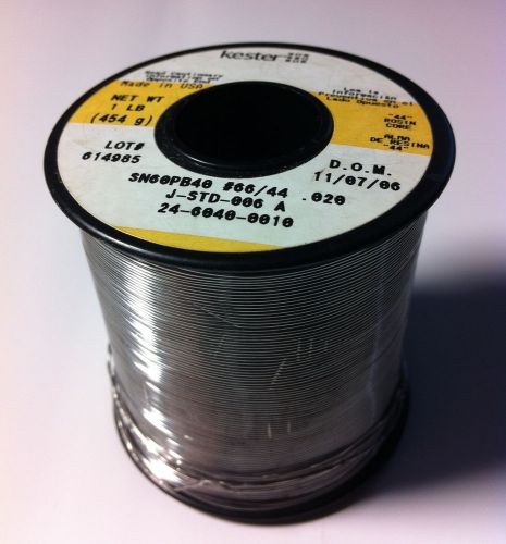 Kester Solder - 24-6040-0010 - Solder Wire, 60/40 Sn/Pb, 190C, 1Lb