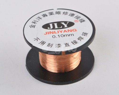 1pcs 0.1mm copper solder soldering ppa enamelled reel wire new for sale