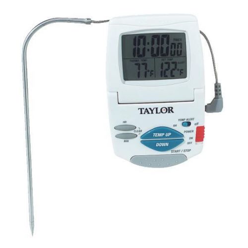 Taylor precision 1470 digital oven kitchen thermometer-timer/thermometer for sale
