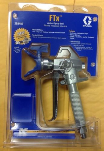Graco 288486 288430 ftx airless spray gun with racx 515 tip 246215 tip guard for sale