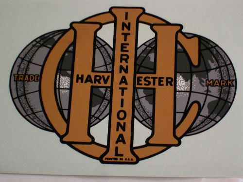 &#034;International Harvester&#034; 4  3/4 x 3 3/4 inches  Decal for Antique gas engine
