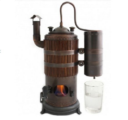 Small handmade alcohol ethanol moonshine hooch copper tower still boiler for sale