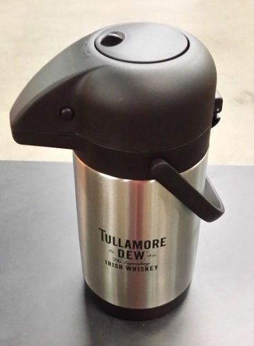 Tullamore Dew Irish Whiskey Stainless Steel Airpot 2.2L KEEP WARM THIS WINTER !!