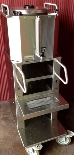 Coffee Tea Hot Insulated Dispenser &amp; Cart Fetco #1804 Commercial Stainless Steel