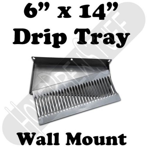 6&#034;x14&#034; Stainless Steel Wall Mmount Drip Tray Draft Beer Kegerator Taps Homebrew