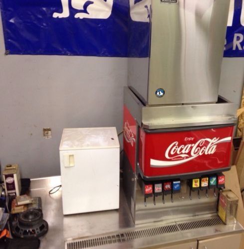 Fountain 8 head coke soda machine  hoshizaki 500 ice maker complete nice ! for sale