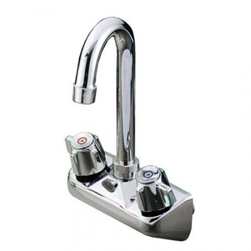 Top-Line Wall Mount Faucet w/ 4&#034; Centers and 3-1/2&#034; Swivel Gooseneck Spout