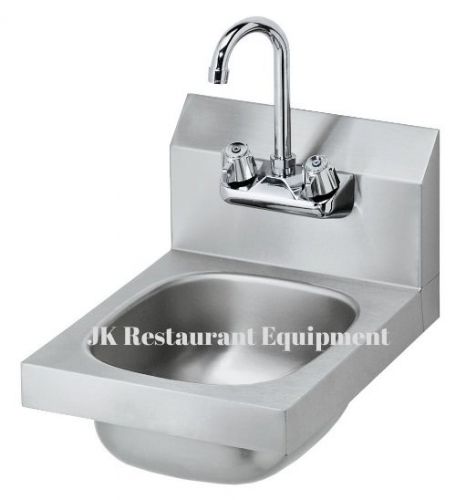 New Commercial Heavy Duty Wall Mount Hand Sink 12&#039;&#039;x16&#039;&#039; w/ 4&#034; Faucet