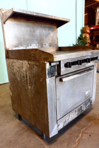 Heavy duty commercial &#034;southbend&#034; natural gas flat top griddle  with oven for sale