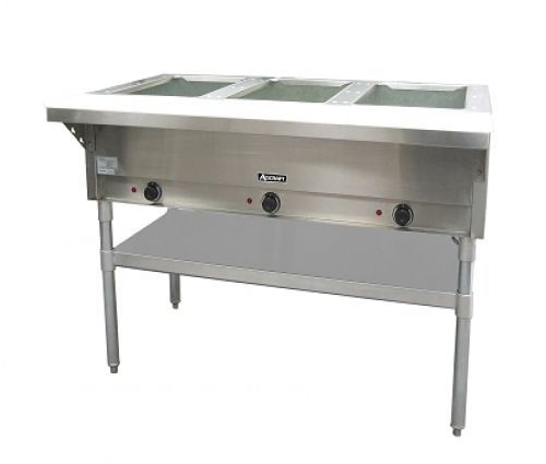 Adcraft (st-120/3) three well steam table w/cutting board, 2250 w for sale
