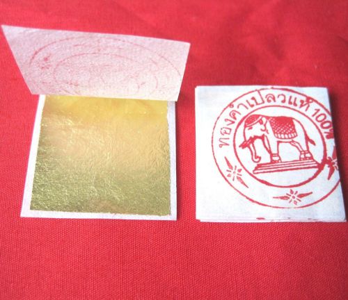 10 SHEETS GOLD LEAF PURE 24 K CRAFT MASK SPA ANTI- AGING NAIL ART  (#2 )