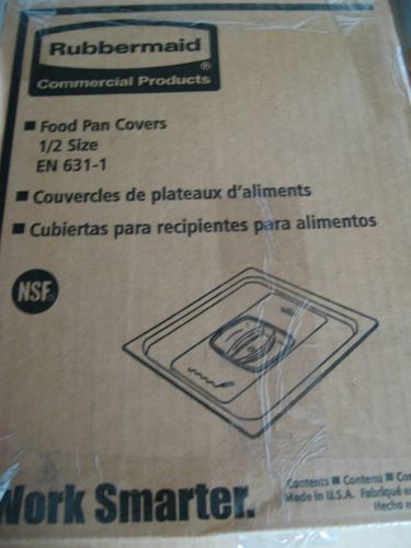 Rubbermaid Commercial FG128P23CLR Cold Food Pan Cover 1/2 Size - Lot of 6