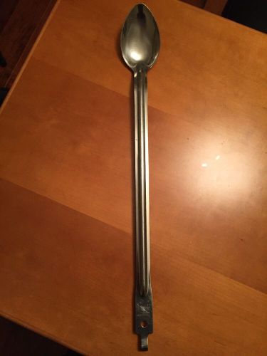 Vollrath 60170 S/S 21&#034; Hooked Handle Solid Spoon Stainless steel Restaurant