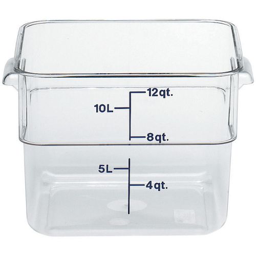 Cambro 12 qt. camsquare food storage containers, 6pk clear 12sfscw-135 for sale