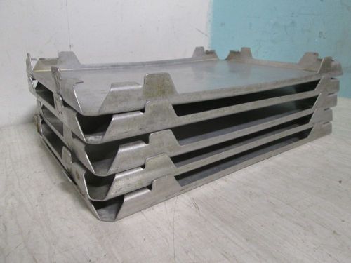 Lot of 5 &#034;stainless incorporated&#034; commercial h.d.stackable frozen food thaw tray for sale