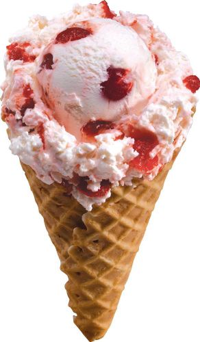 1 Pair of STRAWBERRY ICE CREAM STICKERS - CATERING CAFE KIOSKS