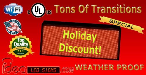 LED Sign 6 ft by 3 ft For Outdoor, Uses WiFi, Built in U.S. PC Controlled