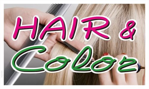 bb564 Hair &amp; Color Cut Salon Banner Sign