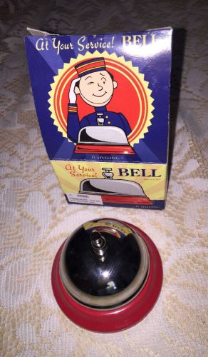 ORIGNAL SCHYLLING SERVICE BELL  &#034; AT YOUR SERVICE&#034;   (NEW IN BOX)