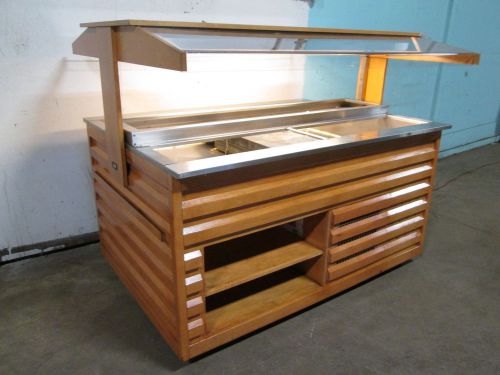 &#034;arneg&#034; commercial high end finish lighted refrigerated cold food/salad bar for sale
