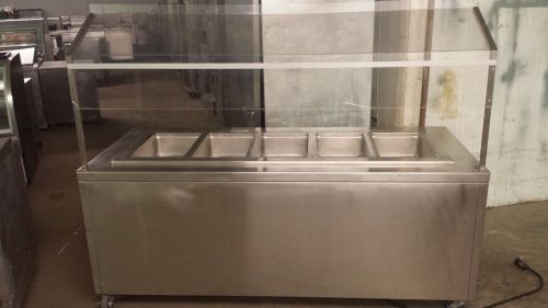 Stainless steel buffet catering 5 well steam tables for sale