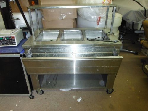 DINEX STEAM TABLE DHF3  ELECTRIC  49&#034;X 30&#034; WITH PULL UP TRAY HOLDER